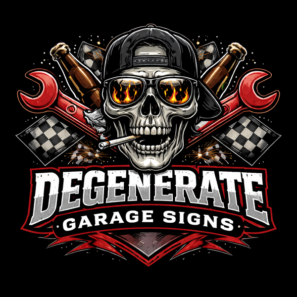 Degenerate Garage Signs